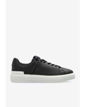 Balmain B-Court Leather Sneakers - Black