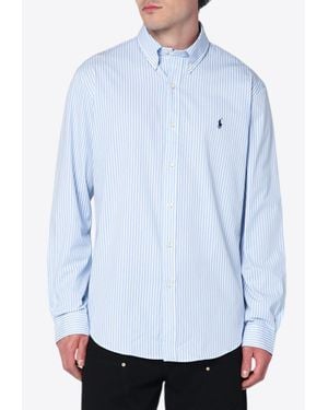 Polo Ralph Lauren Striped Oxford Long-Sleeved Shirt - Blue