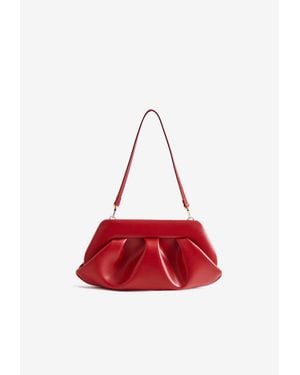 THEMOIRÈ Bios Baguette Vegan Leather Clutch Bag - Red
