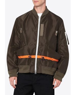 Sacai Zip-Up Twill Jacket - Black