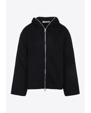 Our Legacy Full Zip Hood Sweatshirt - Black