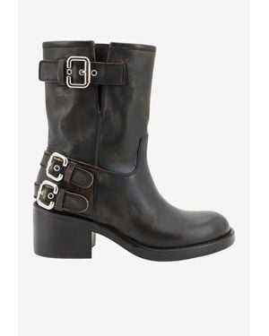 Chloé Dakota 60 Calfskin Ankle Boots - Black