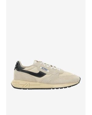 Autry Reelwind Nylon And Suede Sneakers - White
