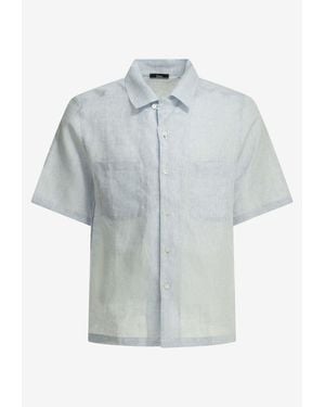 Herno Casual Linen Shirt - Blue