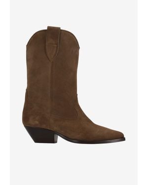 Isabel Marant Duerto Suede Cowboy Boots - Brown