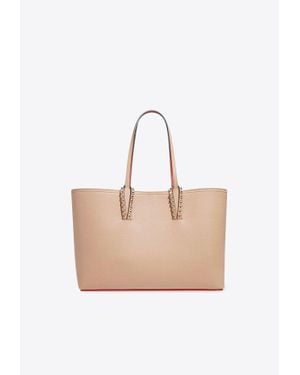 Christian Louboutin Cabata Grained Leather Tote Bag - Natural