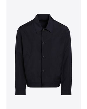 Prada Shirt-Style Collar Buttoned Jacket - Blue