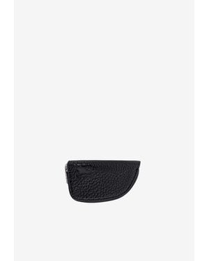 Burberry Shield Grained Leather Coin Purse - White
