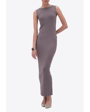 Remain Sleeveless Ribbed Maxi Dress - Purple