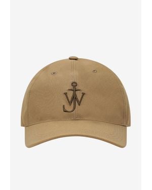 JW Anderson Anchor Embroidered Baseball Cap - Natural