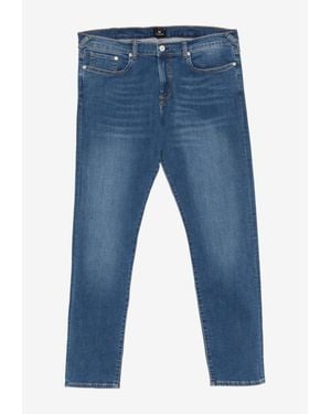 Paul Smith Logo Patch Tapered Jeans - Blue