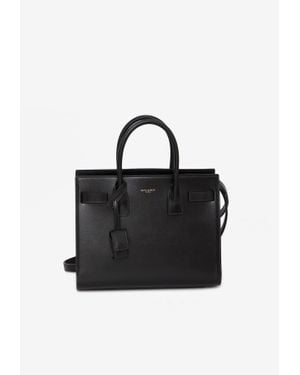 Saint Laurent Baby Sac De Jour Calf Leather Tote Bag - Black