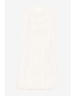 Needle & Thread Scatter Dot Sequined Maxi Dress - White