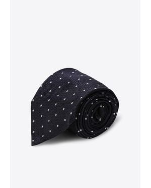 Destin Polka Dot Silk Tie - Blue