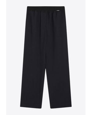 Miu Miu Elastic-Waist Wool Pants - Blue