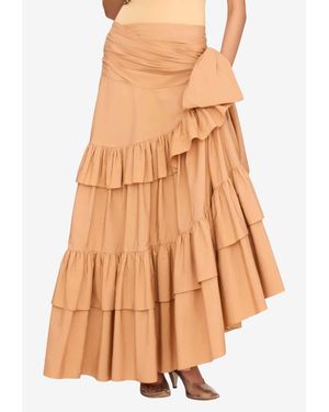 Chloé Ruffled Maxi Skirt - Orange