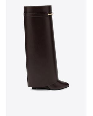 Givenchy Shark Pinch 90 Leather Knee-High Boots - White