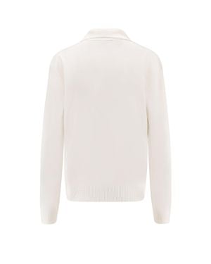 Loro Piana Siena V-Neck Silk Sweater - White