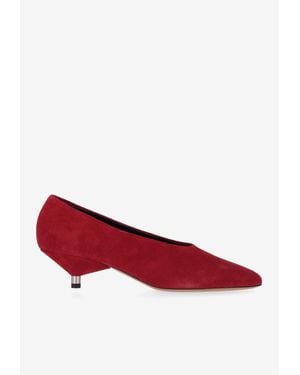 Isabel Marant Ebisa 45 Suede Pumps - Red