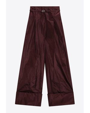 Fendi Silk Taffeta Pants - Purple