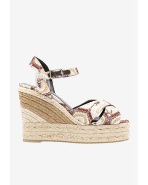 Missoni Carmen 110 Woven-Platform Espadrille Wedge - Natural
