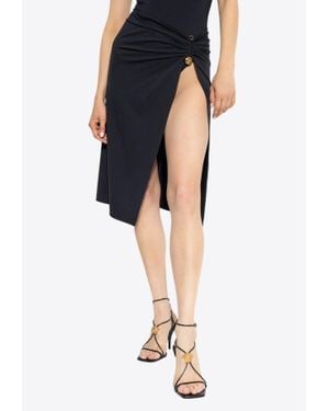 Versace Safety Pin Cover-Up Skirt - Blue