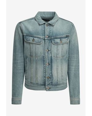 Tom Ford Washed Denim Jacket - Blue