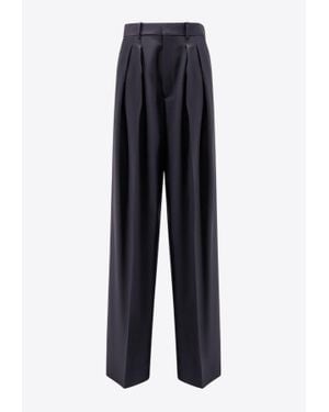 Saint Laurent Medallion Pattern Trousers in Gray | Lyst