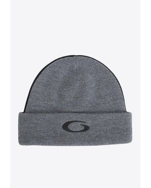 Balenciaga Two-Sided Ribbed Beanie - Gray