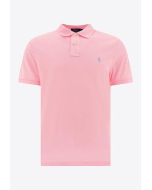 Polo Ralph Lauren Pique Polo Logo T-Shirt - Pink