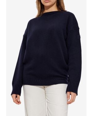 Chloé Wool And Cashmere Oversized Jumper - Blue