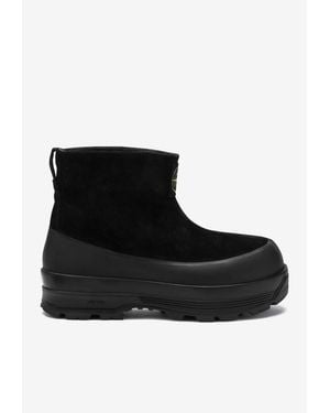 Stone Island Suede Ankle Boots - Black