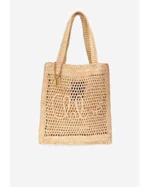 Chloé Summer Banana Raffia Tote Bag - Natural