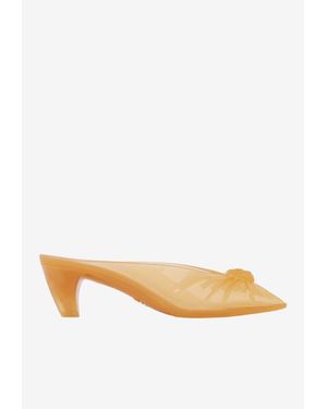 Chloé 55 Knotted Jelly Mules - Natural