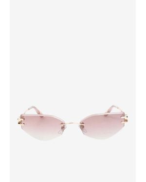Chopard Geometric Logo Sunglasses - Pink