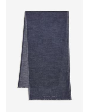Ferragamo Cashmere Blend Scarf - Blue