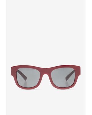 Dolce & Gabbana Logo Plaque Square Sunglasses - Gray