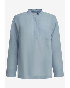 Max Mara Cantico Mandarin Collar Shirt - Blue
