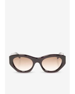 Chloé Gayia Oval Sunglasses - Natural