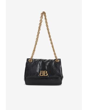 Balenciaga Mini Monaco Shoulder Bag - White