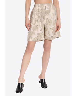 Jacquemus Aloe Banana Jacquard Shorts - Natural