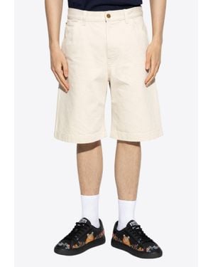 Versace Medusa Biggie Denim Cargo Shorts - Natural