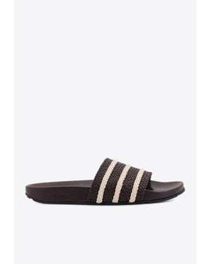 adidas X Wales Bonner Striped Flat Sandals - White