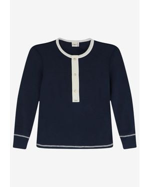 Chloé Ribbed Knit Sweater - Blue