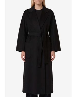 Max Mara Ludmilla Belted Cashmere Coat - Black
