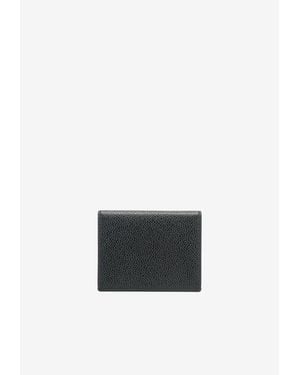 Thom Browne Logo Embossed Leather Double Cardholder - White