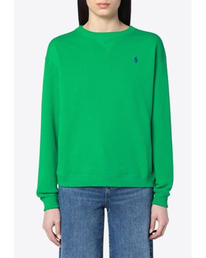 Polo Ralph Lauren Logo Embroidered Crewneck Sweatshirt - Green
