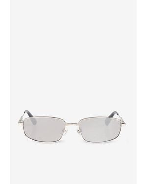 Jacquemus Rectangular Logo Sunglasses - White