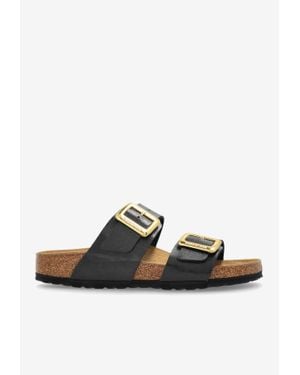Birkenstock Sydney Cushion Buckle Slides - Black