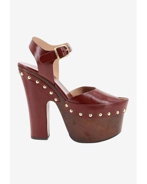 Chloé Meret 155 Oversized Platform Sandals - Red